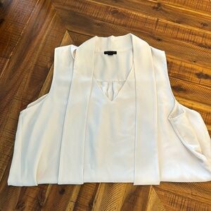 Ann Taylor Sleeveless Blouse with Tie Neck